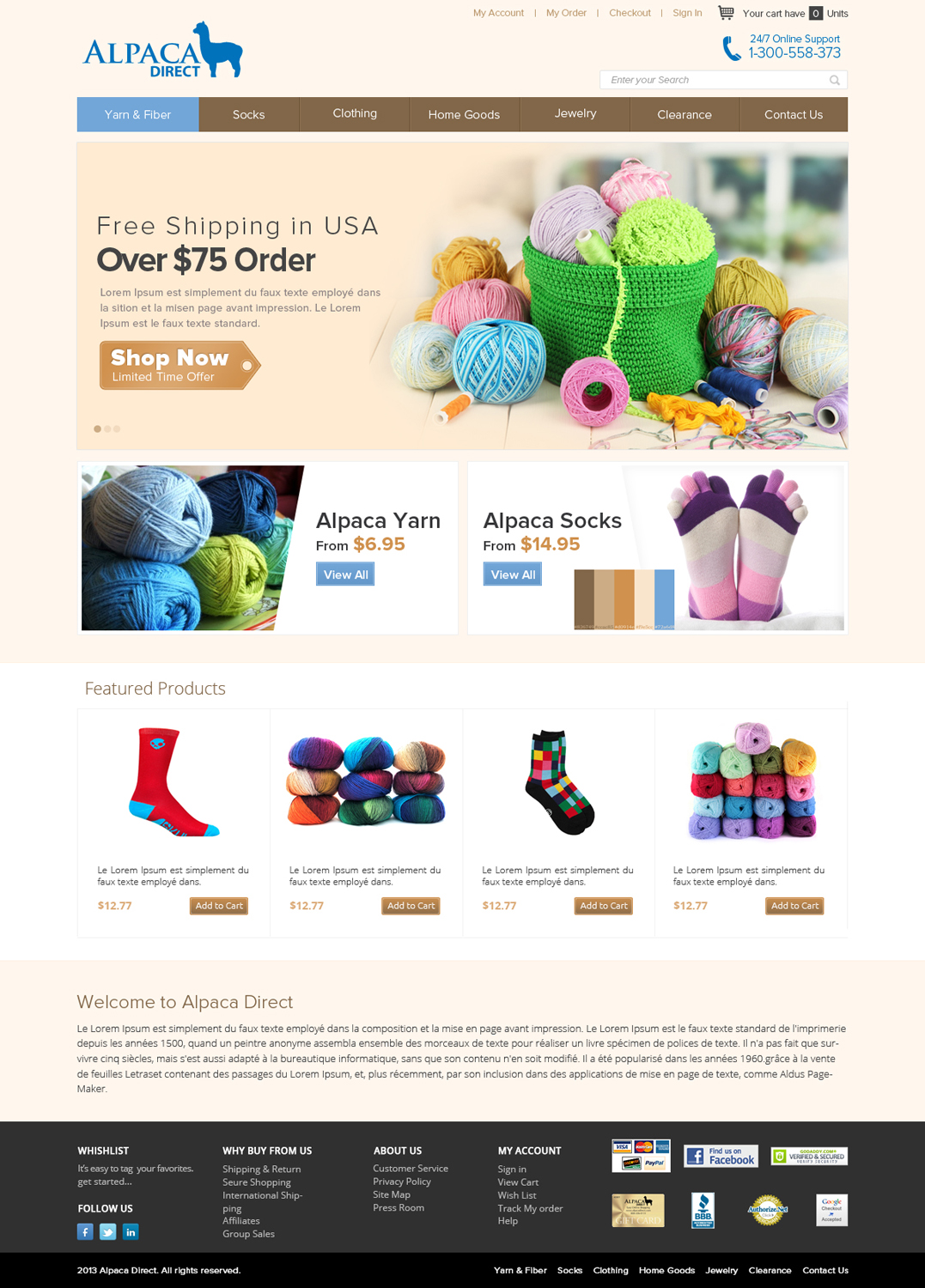 Web-Design von OM für Alpaca Direct | Design #1909718