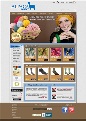 Diseño Web por Tanvir para Alpaca Direct | Diseño #1902892