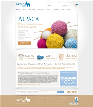 Web Design by TechWise for Alpaca Direct | Design: #1908940