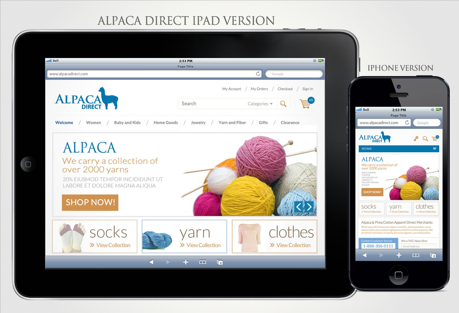 Web Design by TechWise for Alpaca Direct | Design #1908945