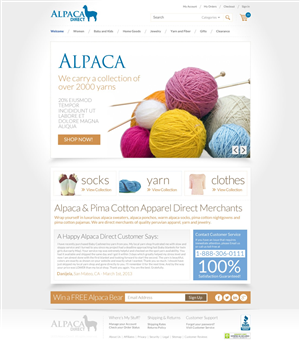 Web Design by TechWise for Alpaca Direct | Design: #1908949