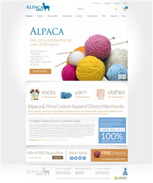 Web Design by TechWise for Alpaca Direct | Design: #1919647