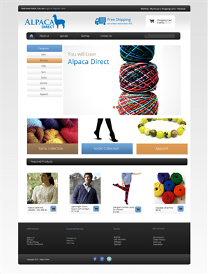 Web Design by Hammad Siddiqui for Alpaca Direct | Design: #1904624