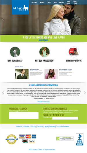Diseño Web por JCR para Alpaca Direct | Diseño #1909624