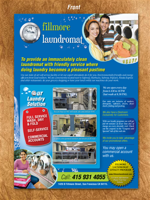Diseño de Flyer por Sbss para Fillmore Laundromat | Diseño: #1517038