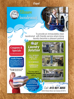 Diseño de Flyer por Sbss para Fillmore Laundromat | Diseño: #1517344