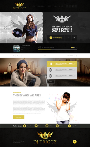 A r&b and house DJ needs a new Graphically pleasing and trendy website for fans and potential client | Wordpress Design by Behriatech