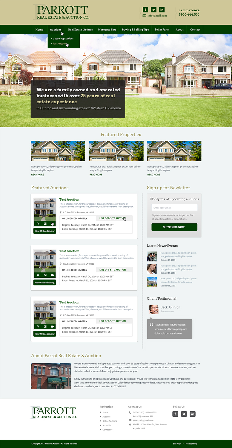 Wordpress Design by Emmanuel for AuctionServices.com, Inc. | Design #5494192
