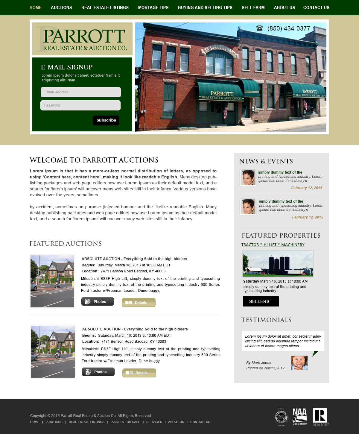Wordpress Design by webxvision for AuctionServices.com, Inc. | Design #5496897