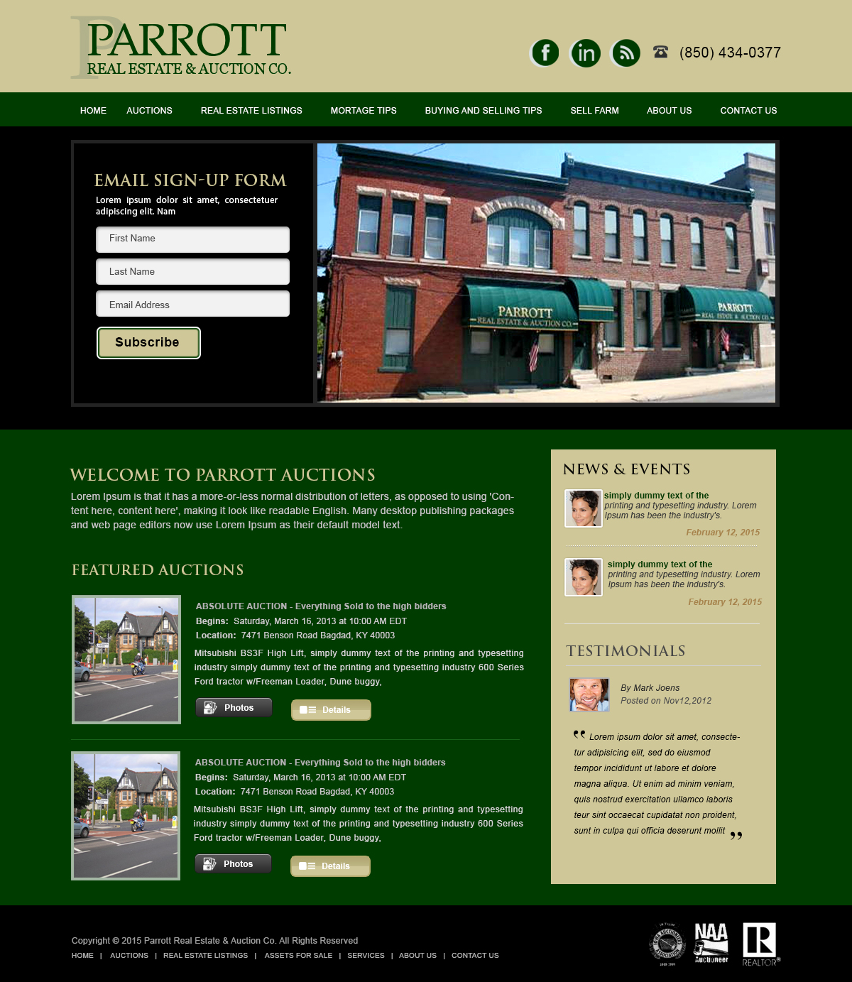 Wordpress Design by webxvision for AuctionServices.com, Inc. | Design #5496900
