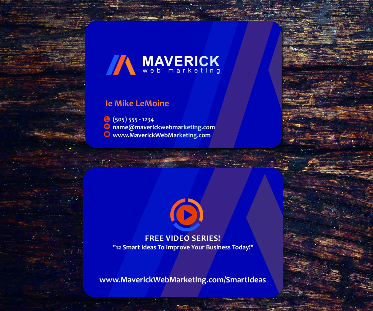 Business Card Design by uk for Maverick Web Video | Design #5486862