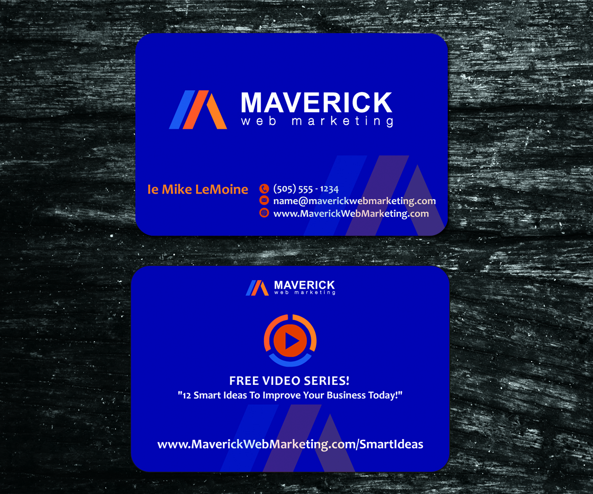 Business Card Design by uk for Maverick Web Video | Design #5486864