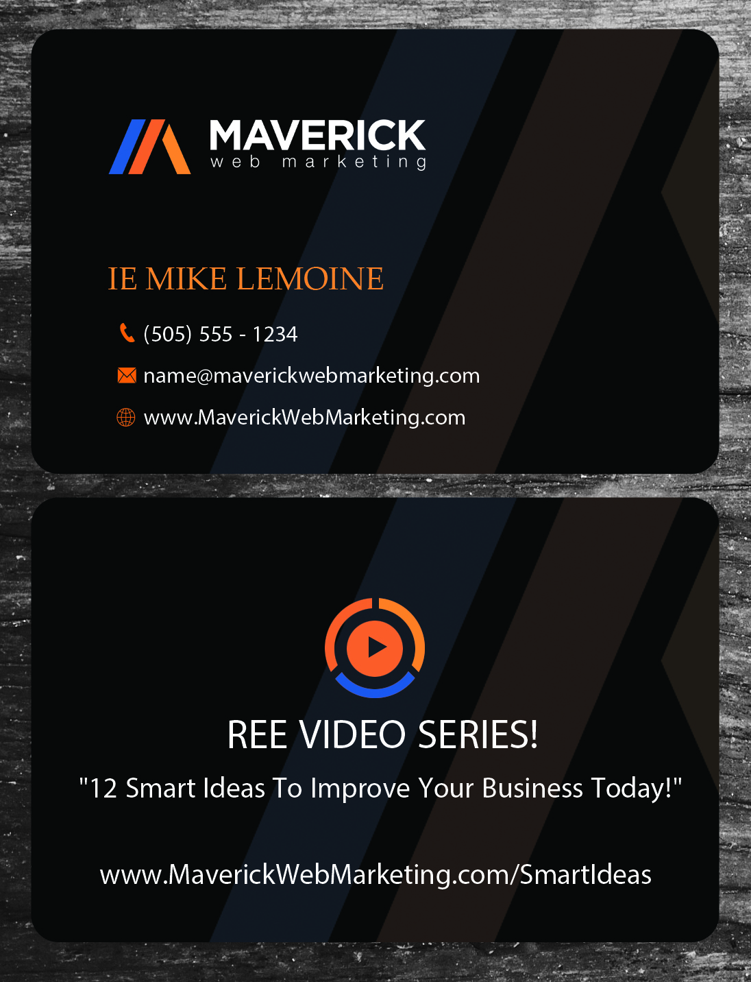 Diseño de Tarjeta de Presentación por uk para Maverick Web Video | Diseño #5501620