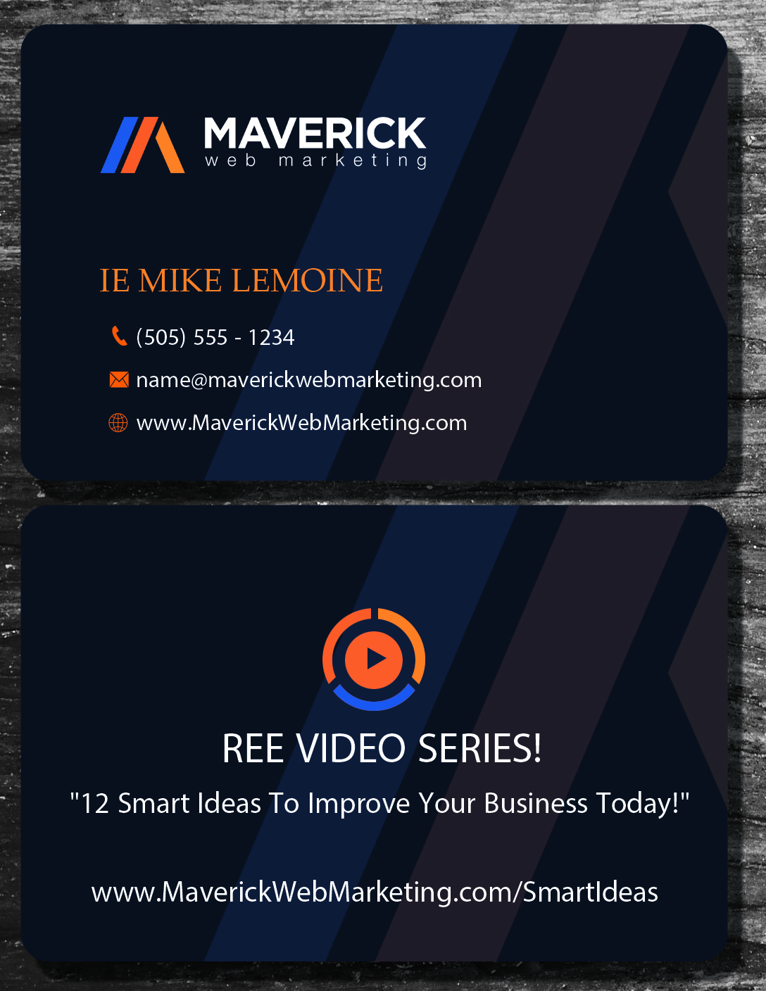 Diseño de Tarjeta de Presentación por uk para Maverick Web Video | Diseño #5501626