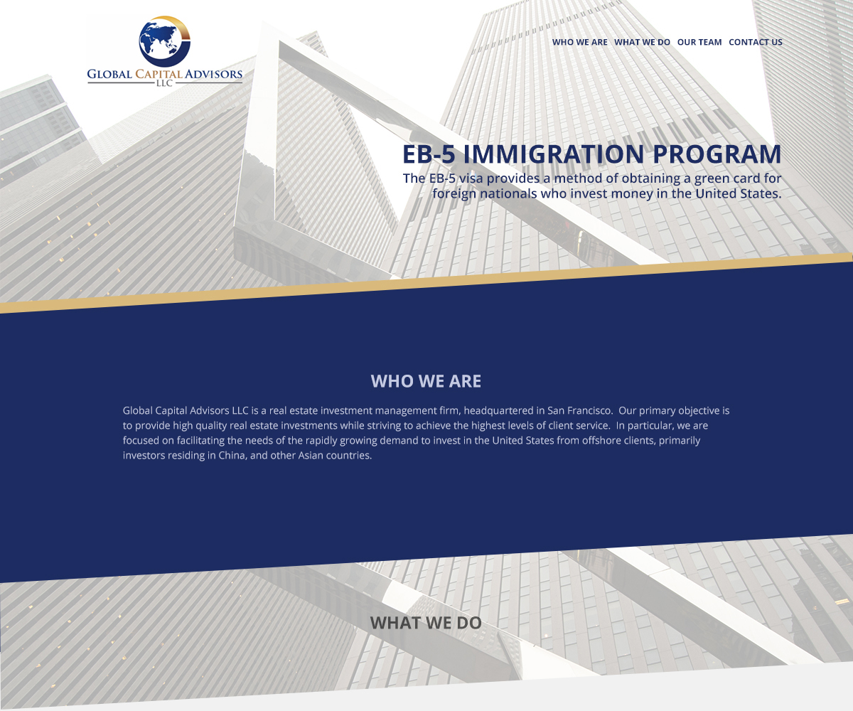 Web Design par Aleksander pour Global Capital Advisors LLC | Design #5536175