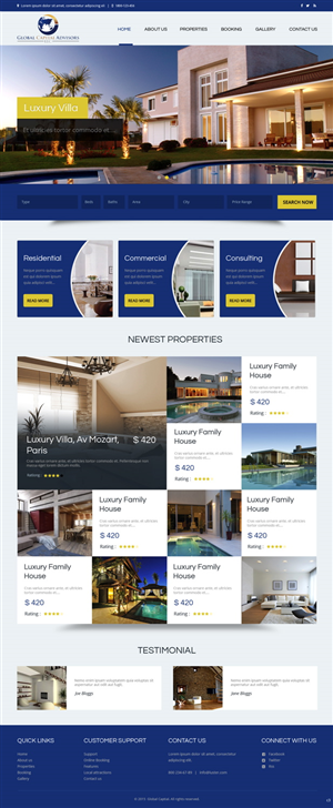 Web Design par pb pour Global Capital Advisors LLC | Design : #5486247