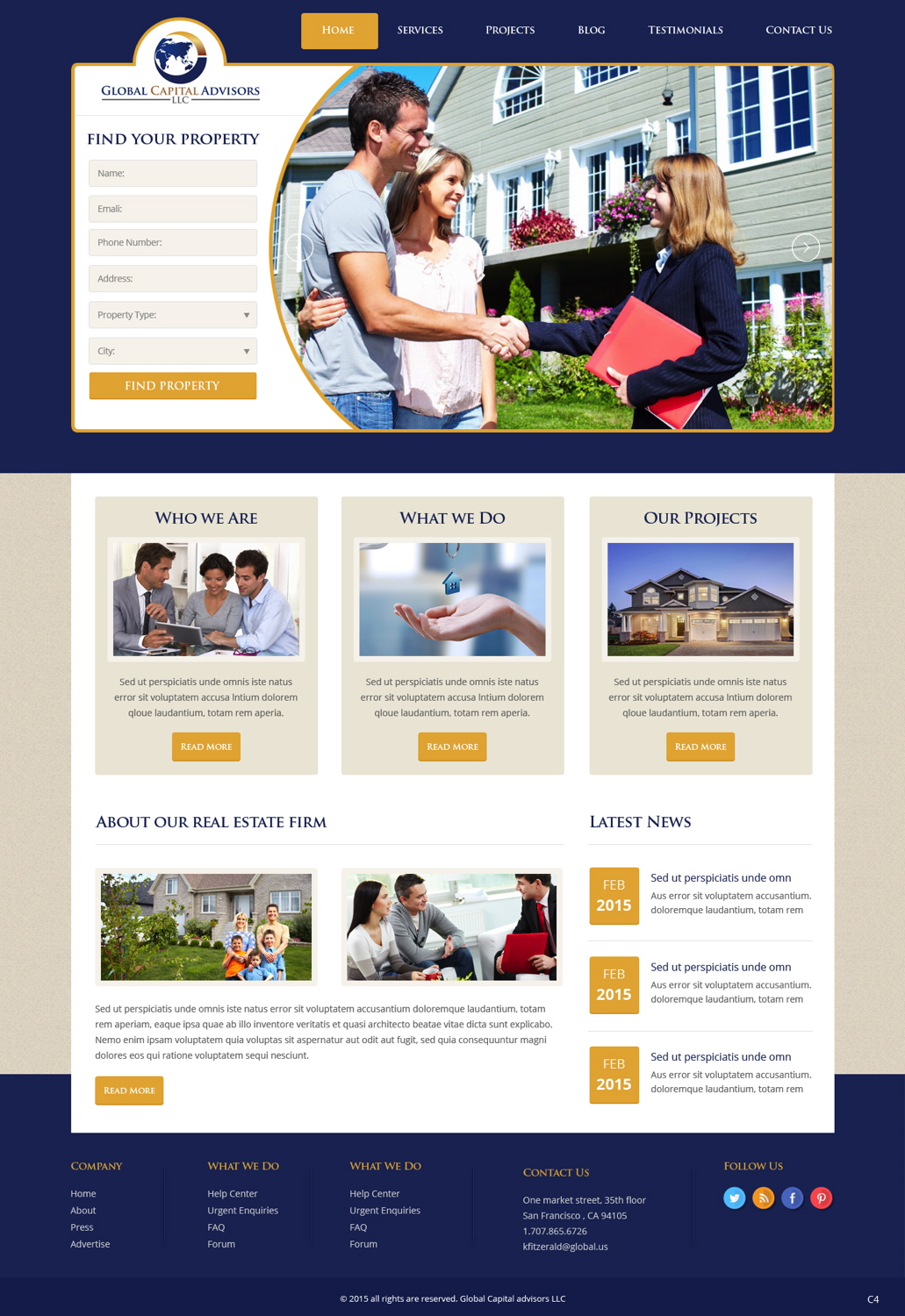 Web Design par pb pour Global Capital Advisors LLC | Design #5486256