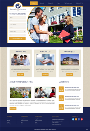 Web Design par pb pour Global Capital Advisors LLC | Design : #5486256