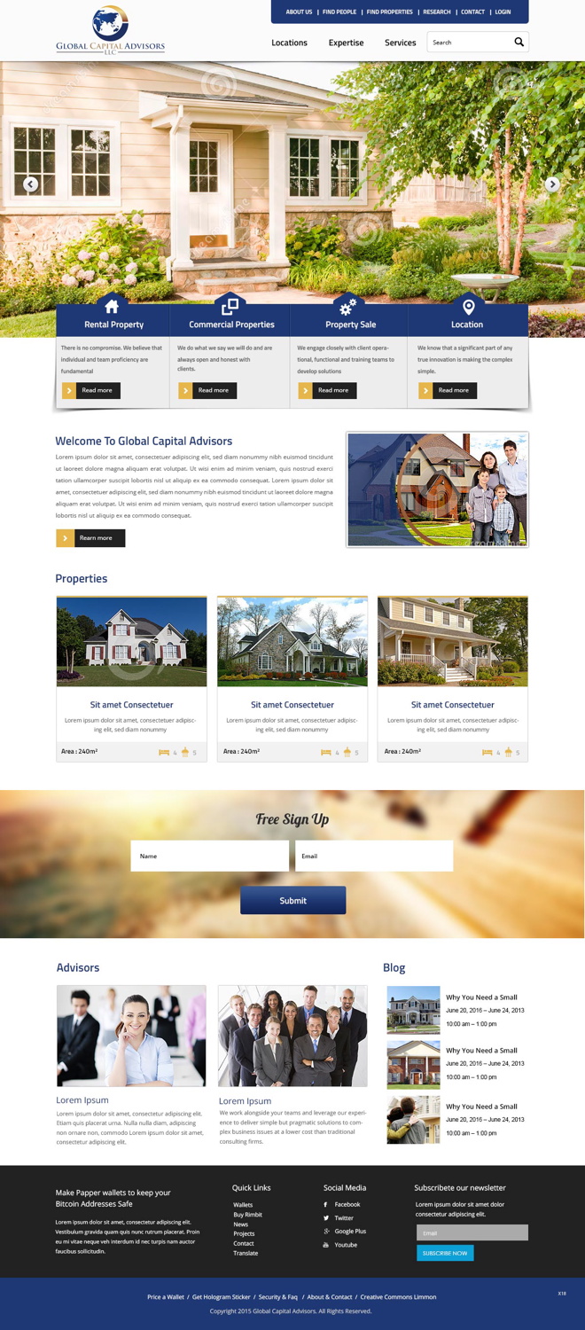 Web Design by pb for Global Capital Advisors LLC | Design #5486319