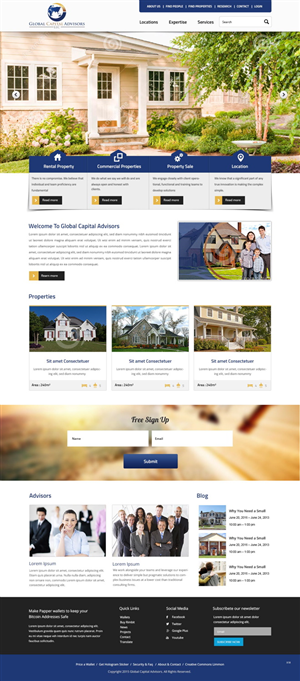 Web Design par pb pour Global Capital Advisors LLC | Design : #5486319