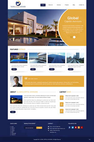 Web-Design von pb für Global Capital Advisors LLC | Design #5486323