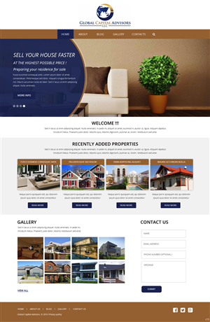 Web Design par pb pour Global Capital Advisors LLC | Design : #5486331