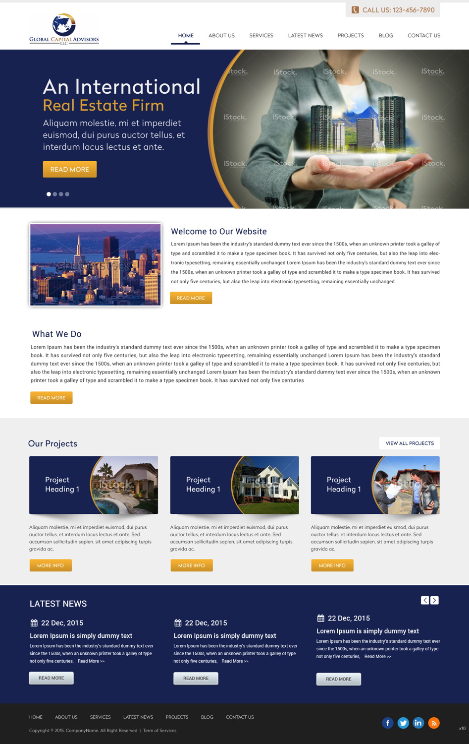 Web Design by pb for Global Capital Advisors LLC | Design #5526406