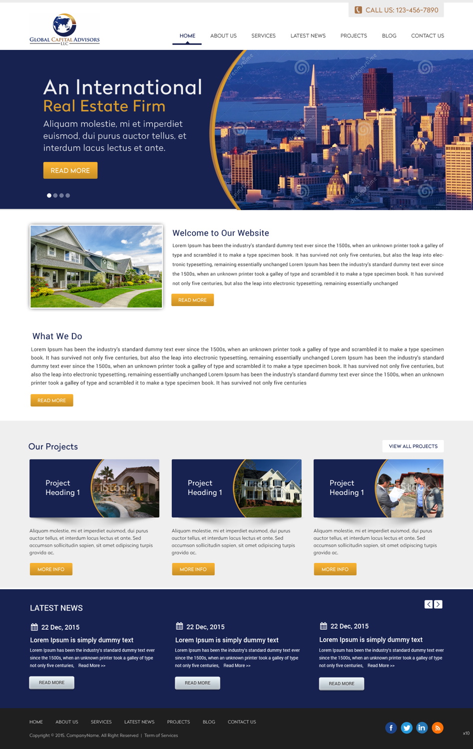 Web Design par pb pour Global Capital Advisors LLC | Design #5536658