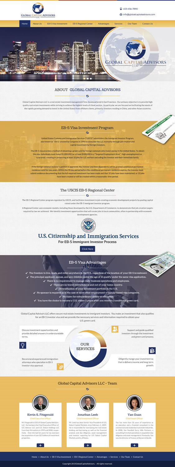 Web Design par Sbss pour Global Capital Advisors LLC | Design #5604204