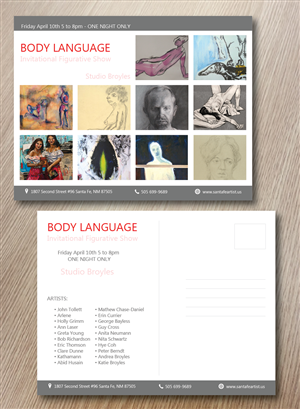 BODY LANGUAGE/Invitational Figurative Show | Diseño de Postal por alex989