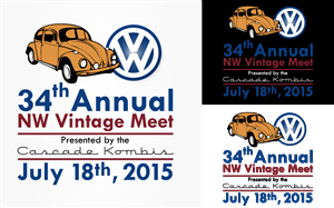 Logo Design by tballest for Cascade Kombis Vintage VW Club | Design #5581941
