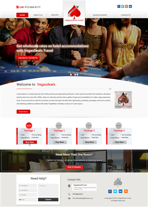 Vegas Travel Deals Website looking for new design | Diseño Web por Sbss