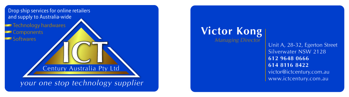 Business Card Design by Milager for ICT Century Australia Pty Ltd | Design #1515225