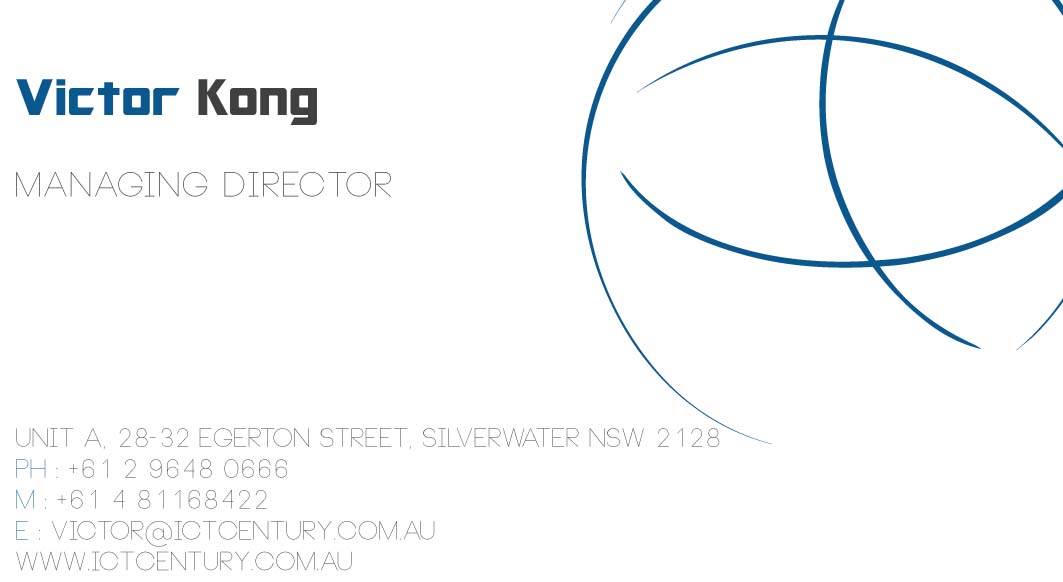 Diseño de Tarjeta de Presentación por mostafa para ICT Century Australia Pty Ltd | Diseño #1511822