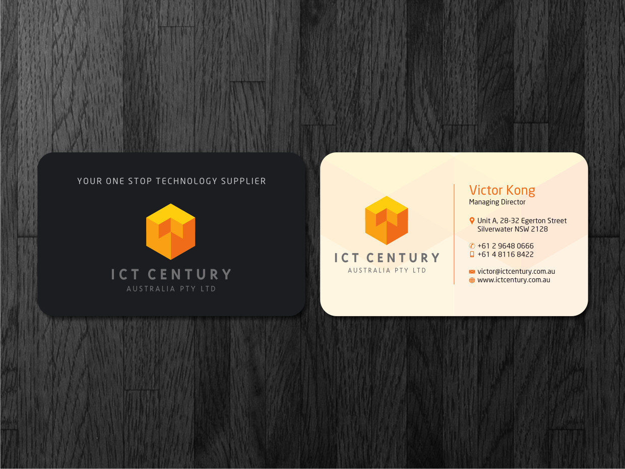 Business Card Design by Atvento Graphics for ICT Century Australia Pty Ltd | Design #1582902