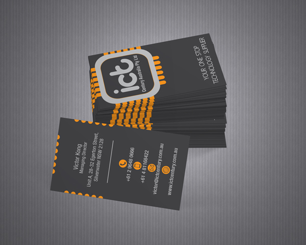 Business Card Design by Seon for ICT Century Australia Pty Ltd | Design #1563807