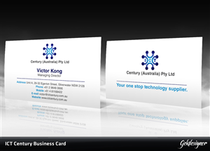 Business Card Design by gekgrfx for ICT Century Australia Pty Ltd | Design: #1580338