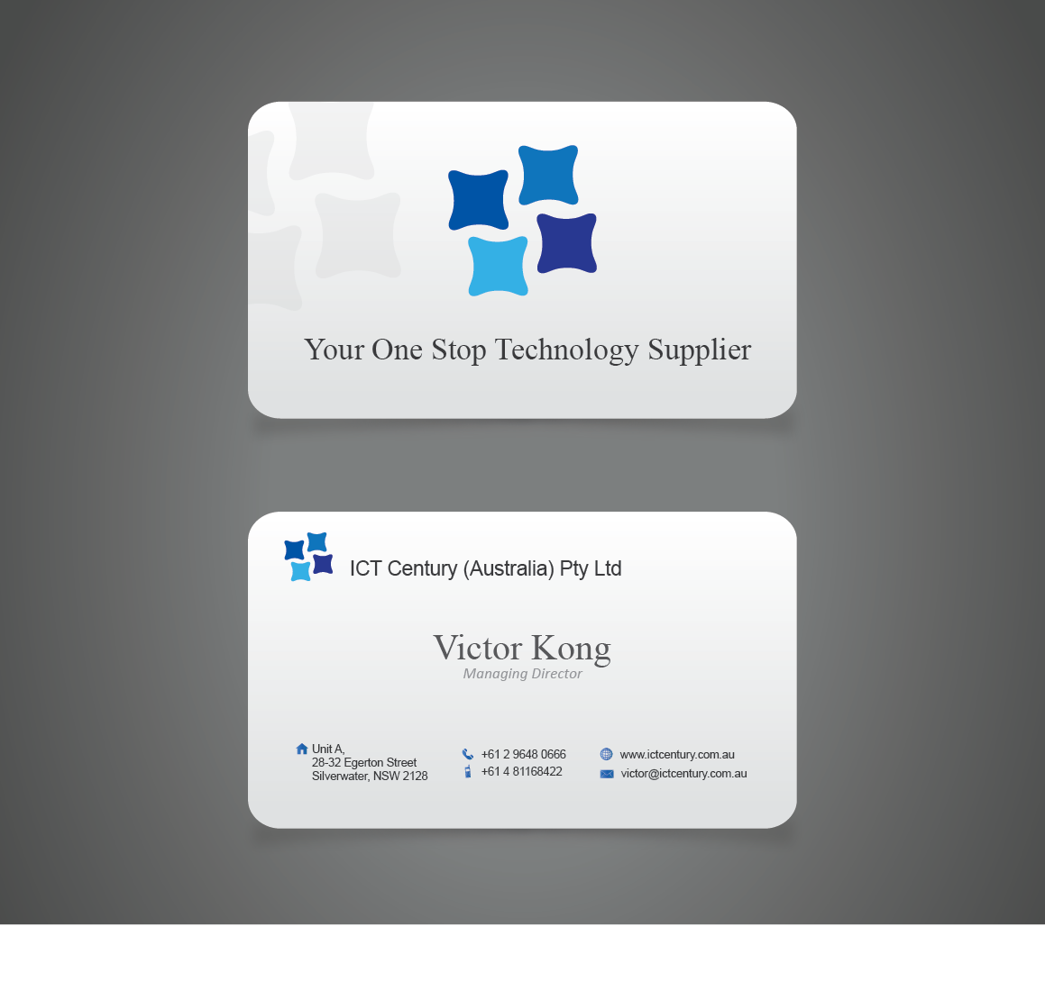 Business Card Design by Blind for ICT Century Australia Pty Ltd | Design #1515413