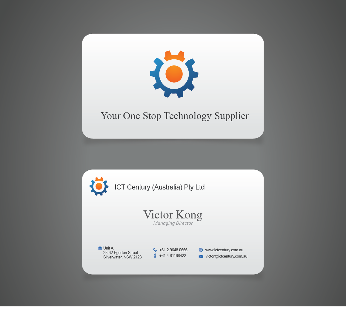 Business Card Design by Blind for ICT Century Australia Pty Ltd | Design #1557793