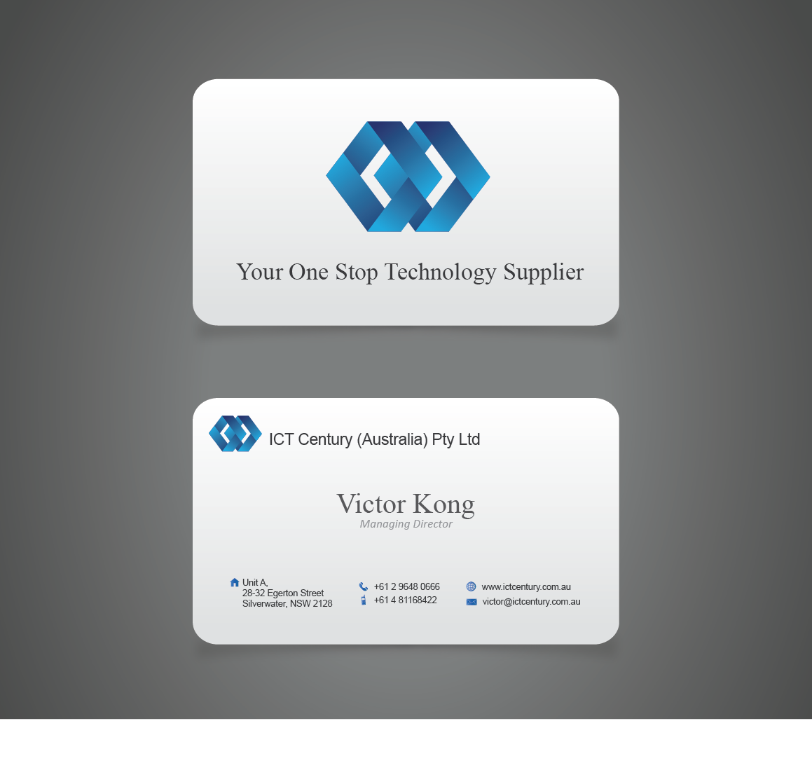 Business Card Design by Blind for ICT Century Australia Pty Ltd | Design #1559889