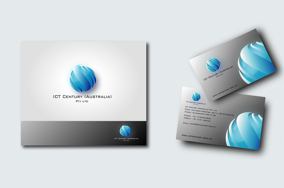 Business Card Design by nafizrahat for ICT Century Australia Pty Ltd | Design #1513461
