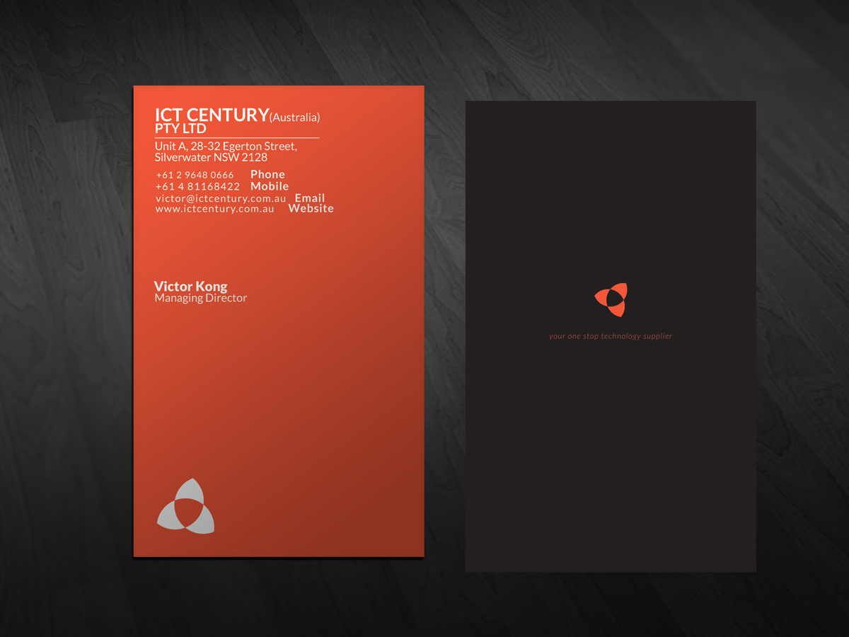 Visitenkarten-Design von San für ICT Century Australia Pty Ltd | Design #1524317