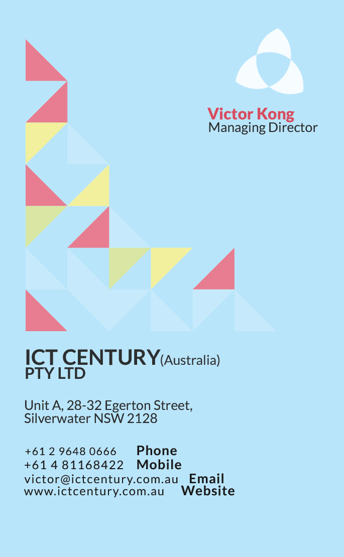 Diseño de Tarjeta de Presentación por San para ICT Century Australia Pty Ltd | Diseño #1540293