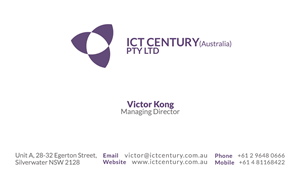Diseño de Tarjeta de Presentación por San para ICT Century Australia Pty Ltd | Diseño: #1540518