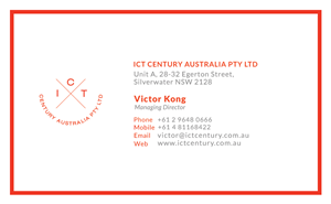 Diseño de Tarjeta de Presentación por San para ICT Century Australia Pty Ltd | Diseño: #1544309