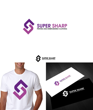Super Sharp - printed and embroidered clothing | Logo Design by creativepoint