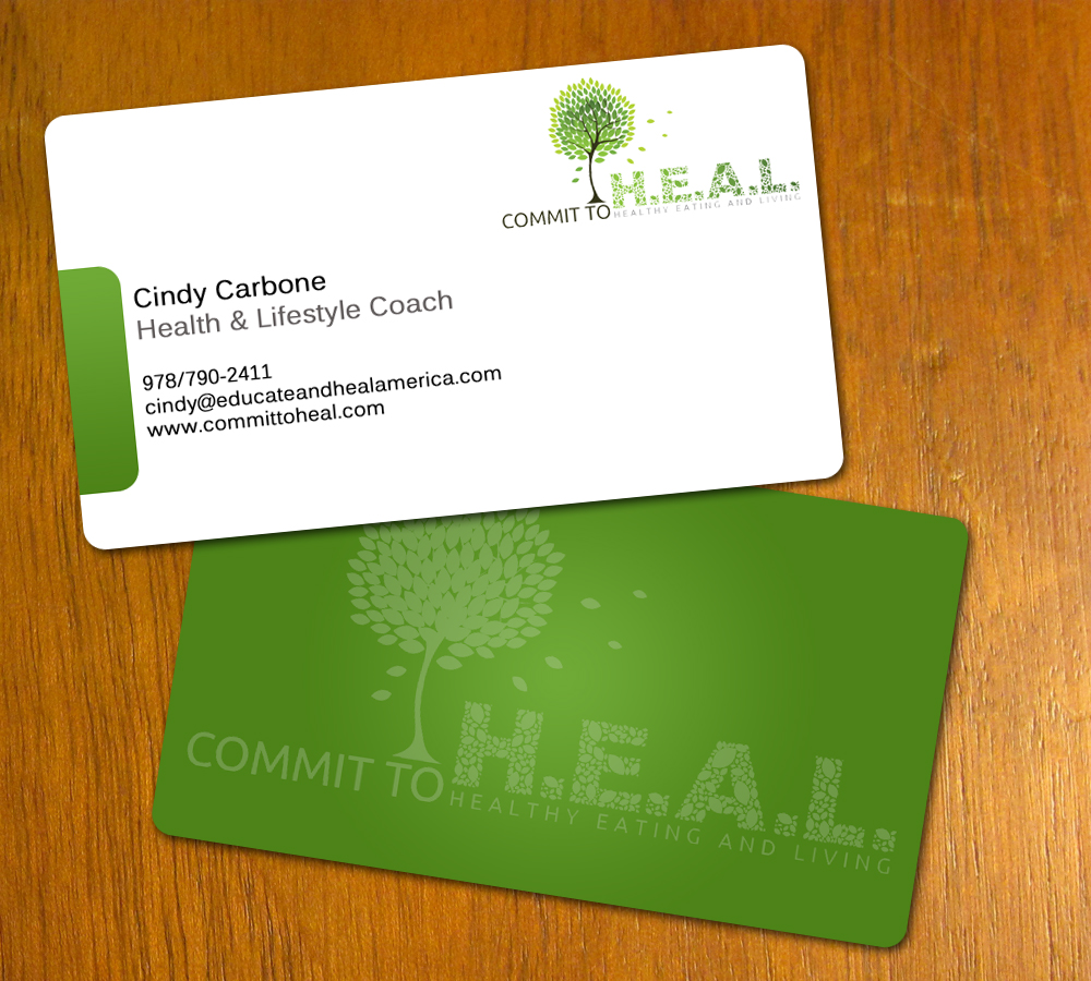 Business Card Design by Mahnoor for Commit to H.E.A.L. | Design #1511733