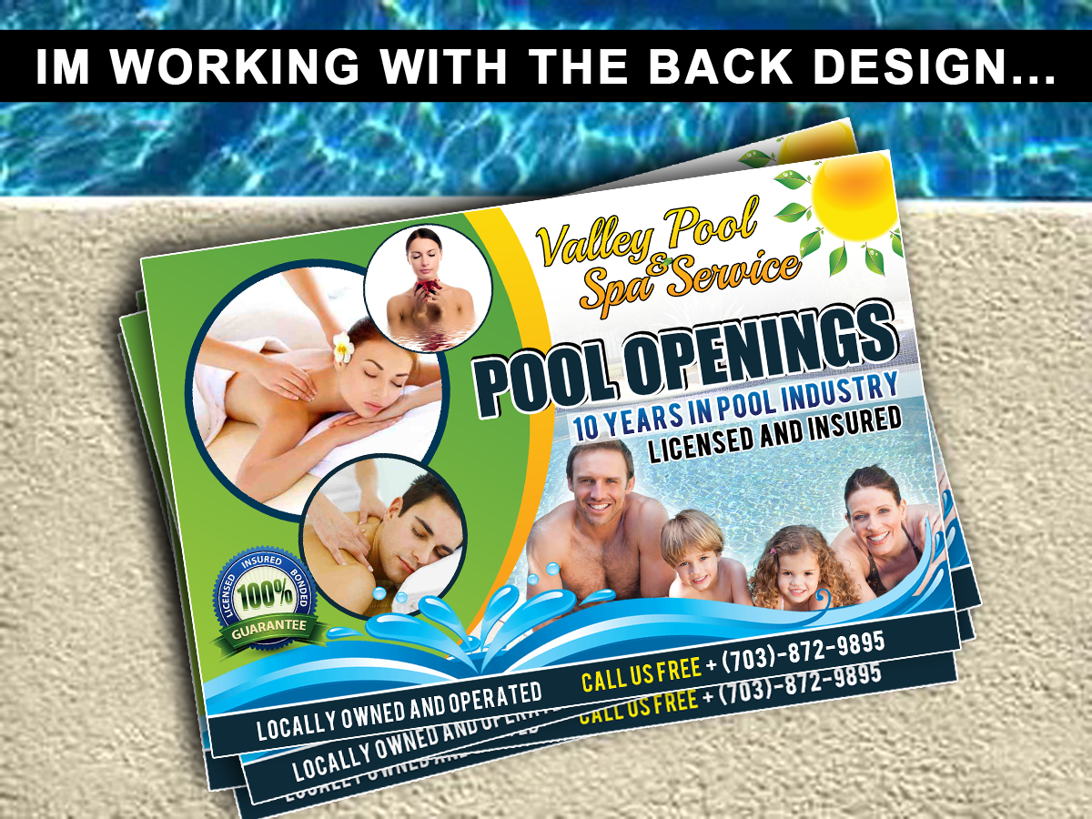 Postcard Design by MDesigns ™ for Valley Pool And Spa Service, LLC | Design #5544939