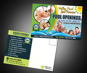 Postcard Design by MDesigns ™ for Valley Pool And Spa Service, LLC | Design: #5545508