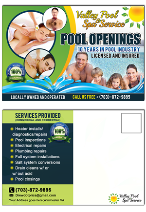 new pool company | Postcard Design by MDesigns ™